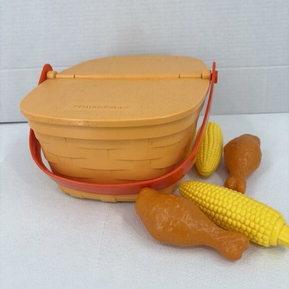 1988 Fisher Price Fun With Food Pack A Picnic Basket 2109 Drumsticks Corn Cob - Picture 2 of 11